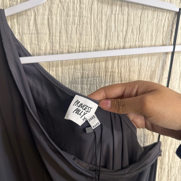 Princess Polly NWTOne-Shoulder Gray Dress - Picture 5 of 5